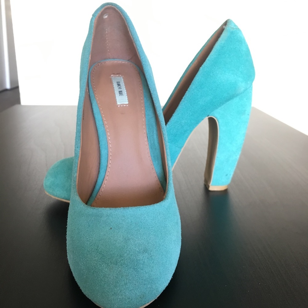 Teal kimchi Blue heels size 6
